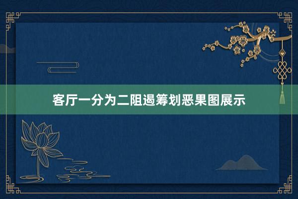 客厅一分为二阻遏筹划恶果图展示
